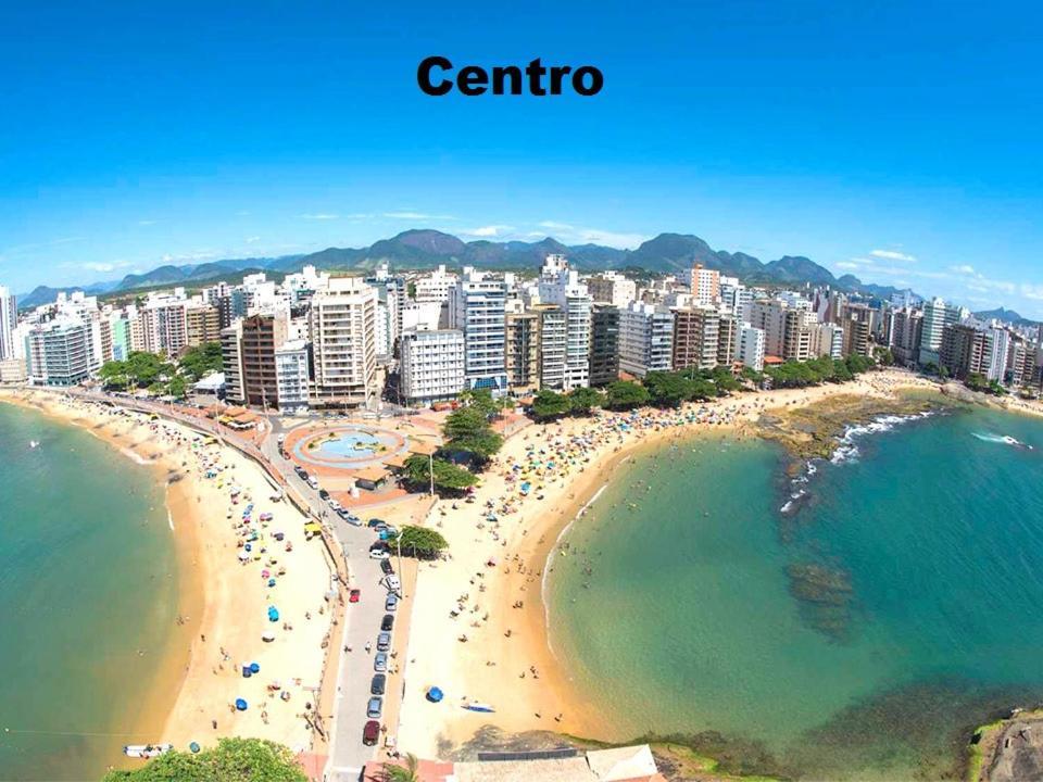 Suite Mar 210 - Economica E Compacta - Praia Do Morro - Predio Frente Mar Com Elevador, Atravessou A Avenida, Ja Esta Na Praia - Garagem - Internet Guarapari Luaran gambar